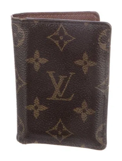 Pre-owned Louis Vuitton 2010 Lv Monogram Zippy Coin Purse In Brown