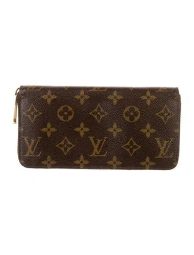 Pre-owned Louis Vuitton 2010 Lv Monogram Zippy Wallet In Brown