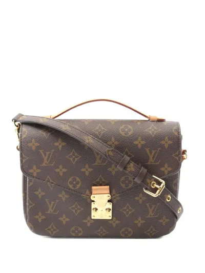 Pre-owned Louis Vuitton 2010's Metis Mm Tote Bag In Brown