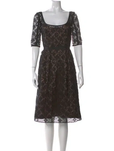 Pre-owned Louis Vuitton 2010 Midi Length Dress In Brown