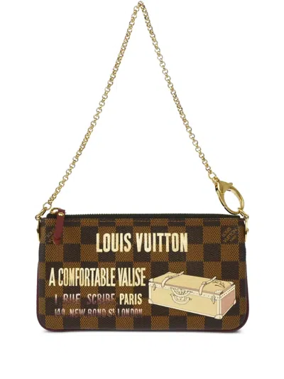 Pre-owned Louis Vuitton 2010 Milla Mm Clutch Bag In Brown