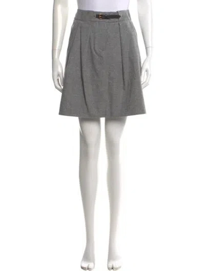 Pre-owned Louis Vuitton 2010 Mini Skirt In Gray
