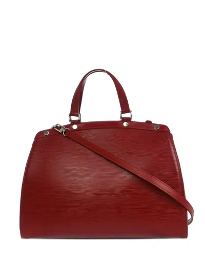 Pre-owned Louis Vuitton 2010 Mm Brea Leather Tote Bag In Red