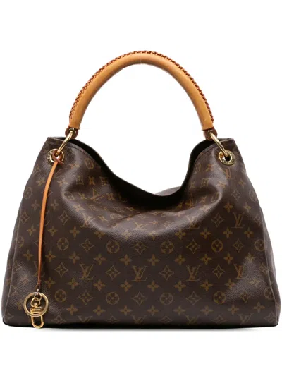 Pre-owned Louis Vuitton 2010 Monogram Artsy Mm Hobo Bag In Brown