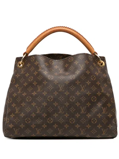 Pre-owned Louis Vuitton 2010 Monogram Artsy Mm Hobo Bag In Brown