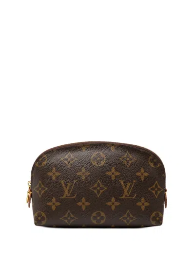 Pre-owned Louis Vuitton 2010 Monogram Cosmetic Pm Pouch In Brown