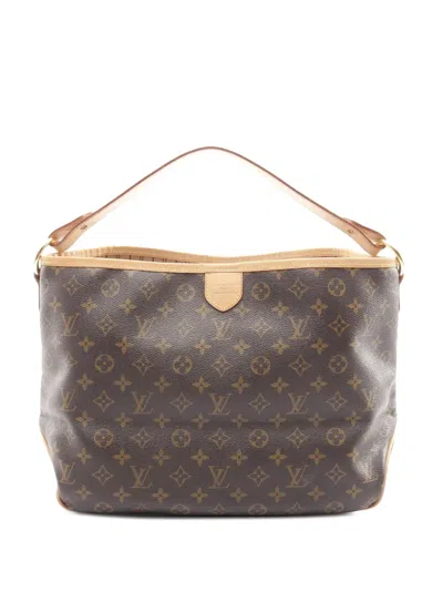 Pre-owned Louis Vuitton 2010 Monogram Delightful Mm Shoulder Bag In Brown