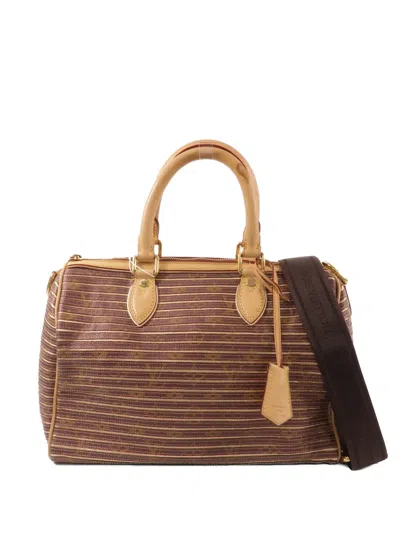 Pre-owned Louis Vuitton 2010 Monogram Eden Speedy Bandoulière Tote Bag In Purple