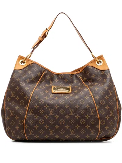 Pre-owned Louis Vuitton 2010 Monogram Galliera Gm Shoulder Bag In Brown