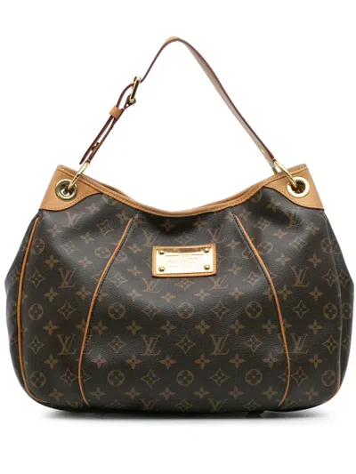 Pre-owned Louis Vuitton 2010 Monogram Galliera Pm Shoulder Bag In Brown