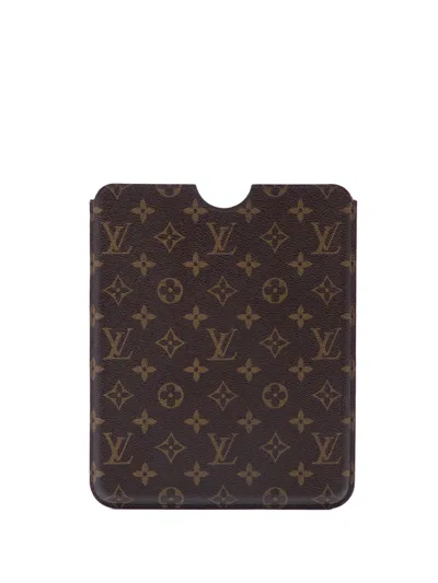 Pre-owned Louis Vuitton 2010 Monogram Ipad Case In Brown