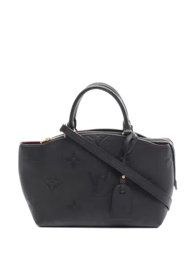 Pre-owned Louis Vuitton 2010's Monogram Leather Grand Palais Mm Tote Bag In Black