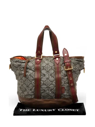Pre-owned Louis Vuitton 2010 Monogram Limited Edition Tote Bag In Gray