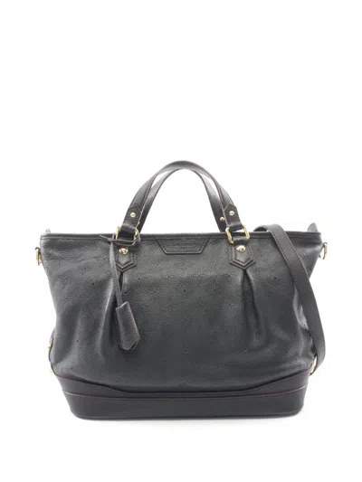 Pre-owned Louis Vuitton 2010 Monogram Mahina Stellar Pm Satchel In Black