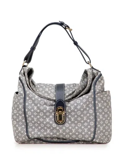Pre-owned Louis Vuitton 2010 Monogram Mini Lin Idylle Romance Hobo Bag In Gray