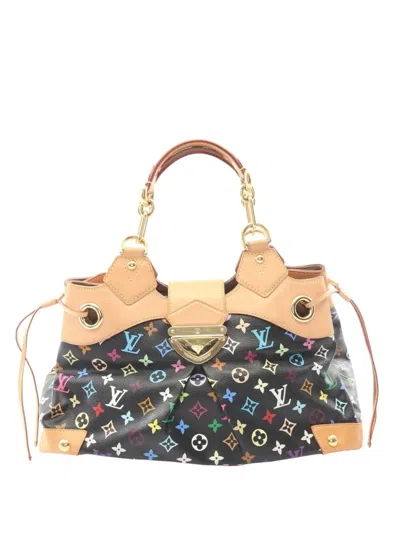 Pre-owned Louis Vuitton 2010 Monogram Multicolore Ursula Handbag In Black