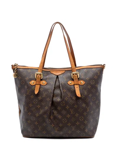 Pre-owned Louis Vuitton 2010 Monogram Palermo Gm Satchel In Brown