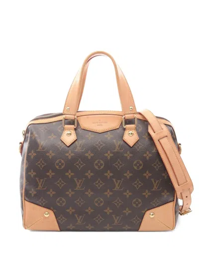 Pre-owned Louis Vuitton 2010 Monogram Retiro Pm Handbag In Brown