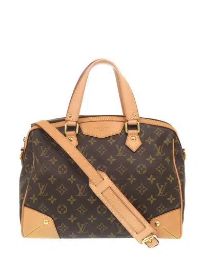 Pre-owned Louis Vuitton 2010 Monogram Retiro Pm Satchel In Brown