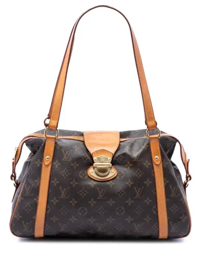 Pre-owned Louis Vuitton 2010 Monogram Stresa Gm Shoulder Bag In Brown