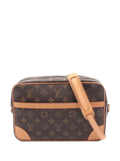 Pre-owned Louis Vuitton 2010 Monogram Trocadero 27 Crossbody Bag In Brown