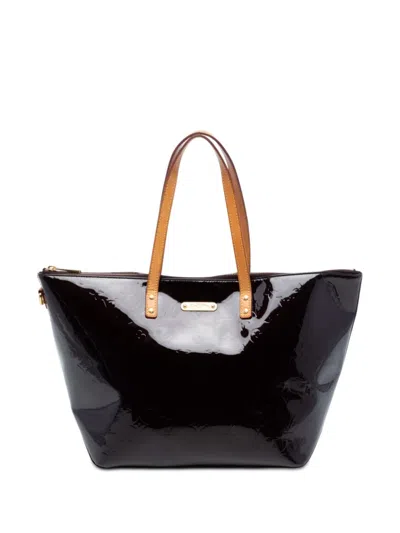Pre-owned Louis Vuitton 2010 Monogram Vernis Bellevue Gm Tote Bag In Purple
