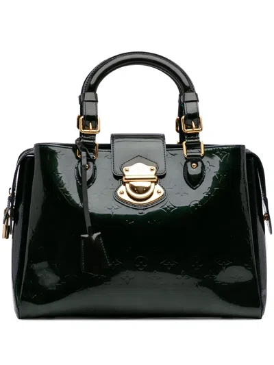 Pre-owned Louis Vuitton 2010 Monogram Vernis Melrose Avenue Handbag In Green