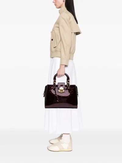 Pre-owned Louis Vuitton 2010 Monogram Vernis Melrose Avenue Handbag In Purple