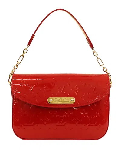 Pre-owned Louis Vuitton 2010 Monogram Vernis Rodeo Drive Shoulder Bag In Red