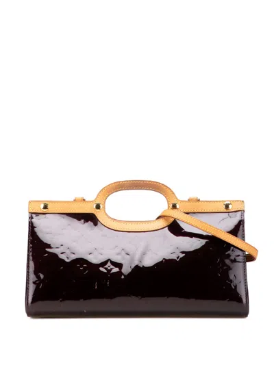 Pre-owned Louis Vuitton 2010 Monogram Vernis Roxbury Drive Satchel In Purple