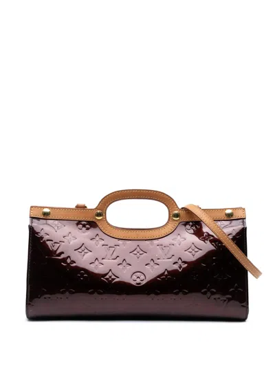 Pre-owned Louis Vuitton 2010 Monogram Vernis Roxbury Drive Satchel In Purple