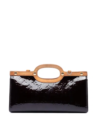 Pre-owned Louis Vuitton 2010 Monogram Vernis Roxbury Drive Satchel In Purple