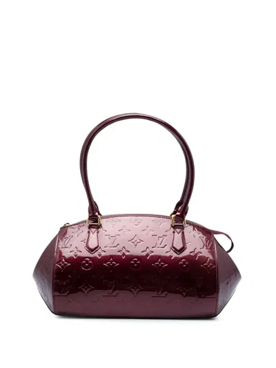 Pre-owned Louis Vuitton 2010 Monogram Vernis Sherwood Pm Shoulder Bag In Red