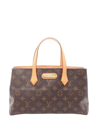Pre-owned Louis Vuitton 2010 Monogram Wilshire Tote Bag In Brown