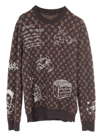 Pre-owned Louis Vuitton 2010 Monogram Wool Jumper In Brown