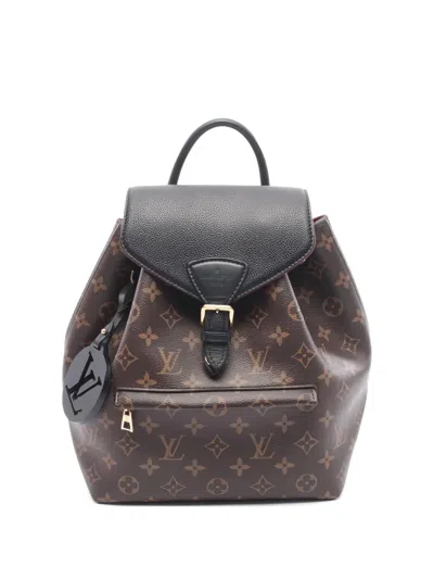 Pre-owned Louis Vuitton 2010 Pm Montsouris Nm Backpack In Brown