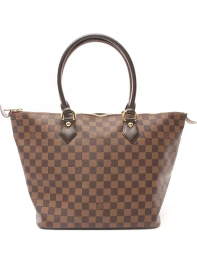 Pre-owned Louis Vuitton 2010 Saleya Mm Tote Bag In Brown