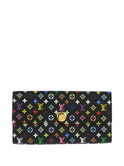 Pre-owned Louis Vuitton 2010 Sarah Wallet In Black