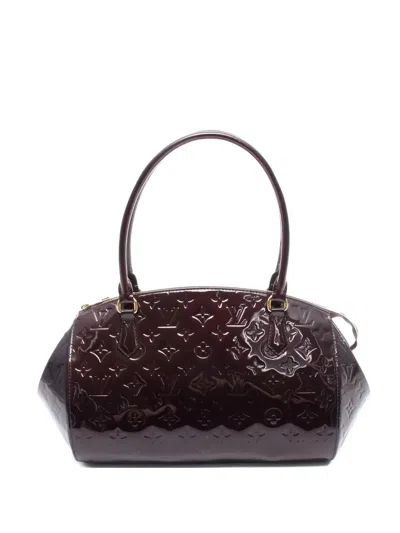 Pre-owned Louis Vuitton 2010 Sherwood Gm Monogram Vernis Tote Bag In Purple