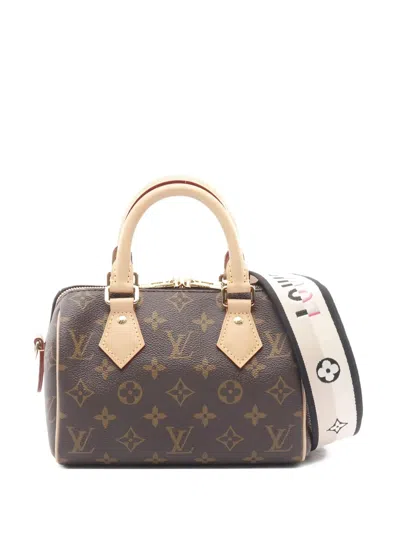 Pre-owned Louis Vuitton 2010's Speedy Bandouliere Monogram 20 Tote Bag In Brown