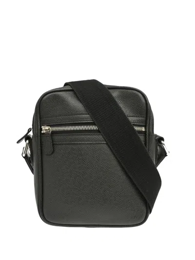 Pre-owned Louis Vuitton 2010 Taiga Dimitri Shoulder Bag In Black