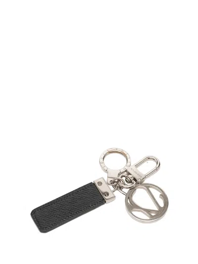 Pre-owned Louis Vuitton 2010 Taiga Neo Lv Club Bag Charm And Holder Key Chain In Black