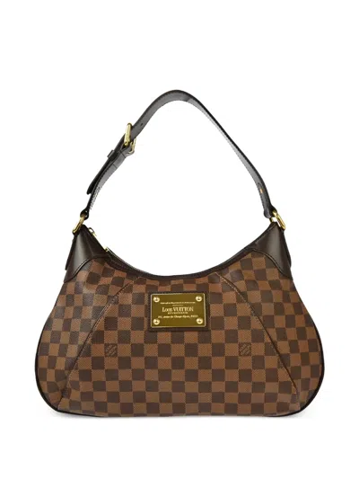 Pre-owned Louis Vuitton 2010 Thames Gm Shoulder Bag In Brown
