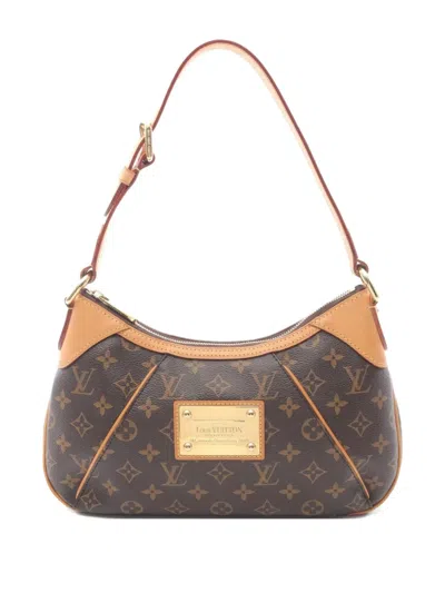 Pre-owned Louis Vuitton 2010 Thames Pm Monogram Shoulder Bag In Brown