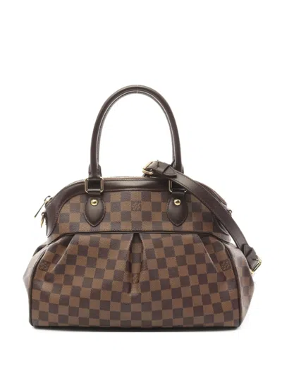 Pre-owned Louis Vuitton 2010 Trevi Pm Two-way Handbag In Brown
