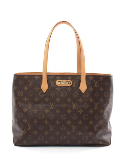 Pre-owned Louis Vuitton 2010 Wilshire Mm Tote Bag In 褐色