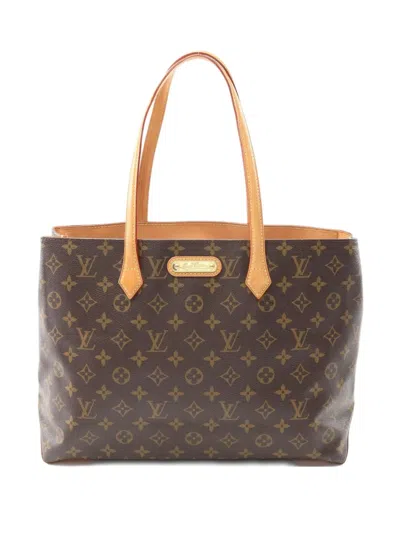 Pre-owned Louis Vuitton 2010 Wilshire Mm Tote Bag In Brown