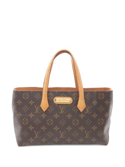 Pre-owned Louis Vuitton 2010 Wilshire Pm Monogram Tote Bag In Brown