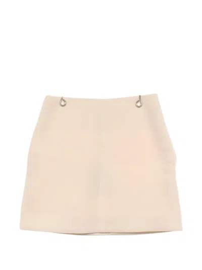 Pre-owned Louis Vuitton 2010 Wool Mini Skirt In Neutrals