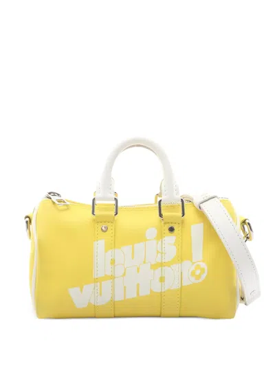Louis Vuitton 2010 Xs Keepall Leather Tote Bag In Yellow